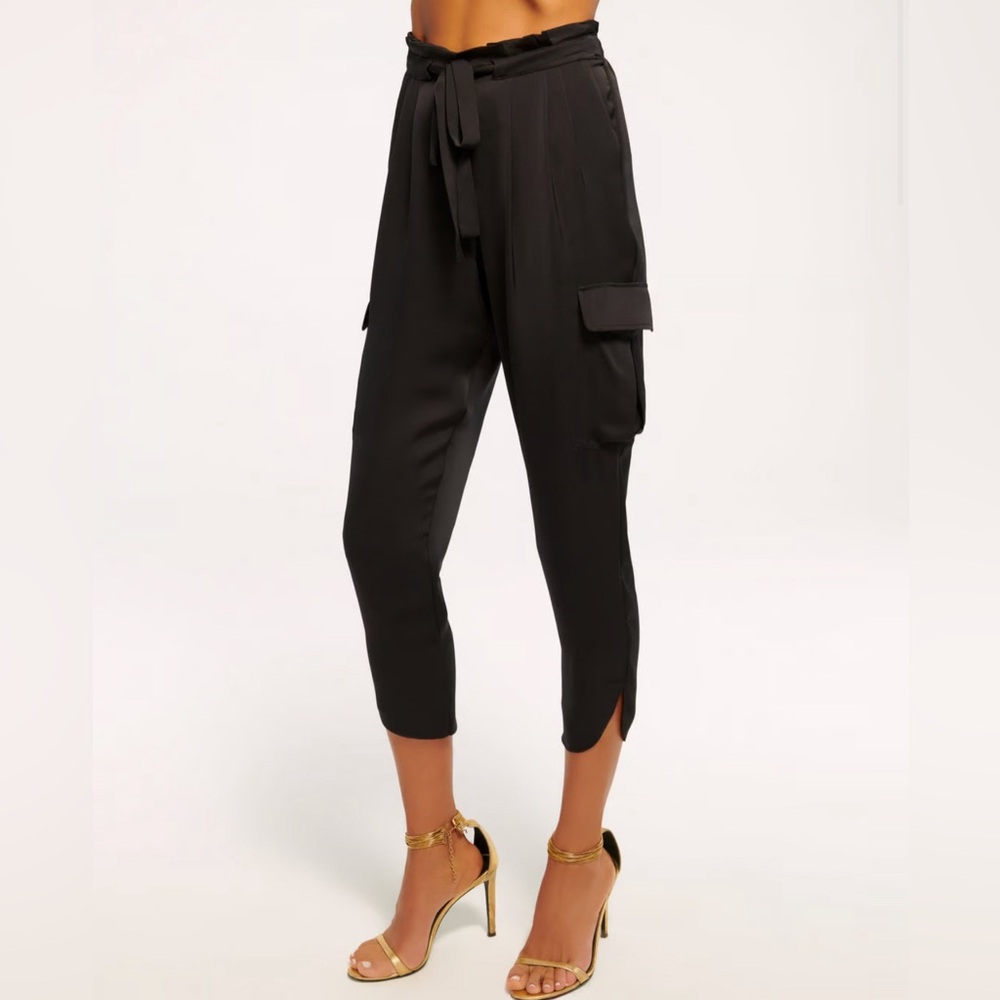 Ramy Brook Satin Pocket Allyn Pant, S, EUC